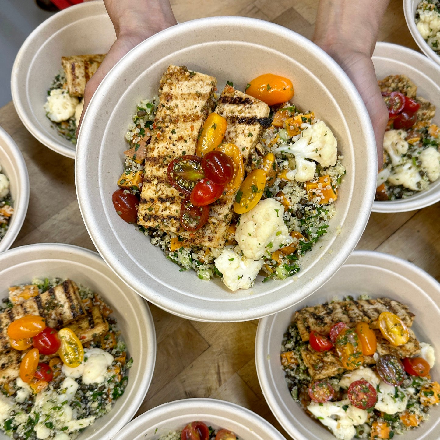 Minty Hemp Tabbouleh w/ Grilled Tofu