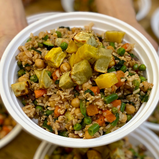 Jerk Chickpea Fried Rice w/ Caramelized Yams